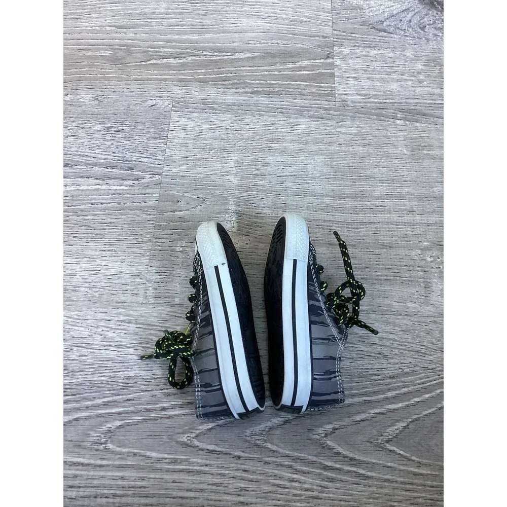 Converse Chuck Taylor All Star Baby 5 Oxford Black/Bold Lime 754410C Dinosaur